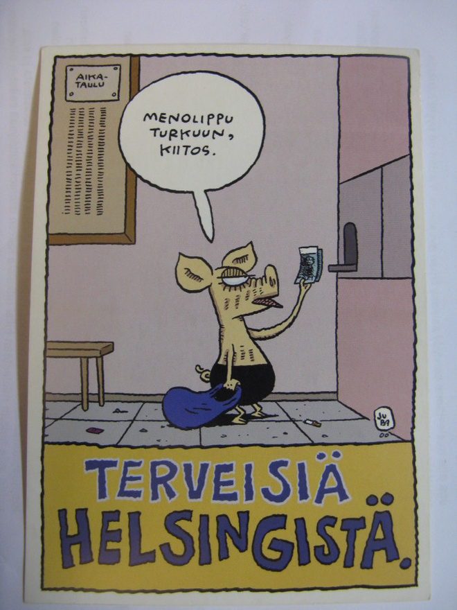 Viivi ja Wagner-kortti Terveisiä Helsingistä