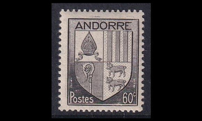 Andorra Fr 99 ** Vaakuna 60 C (1944)