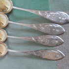 Hopeiset lusikat 10cm 1930-luvulta - pikkukuva 1