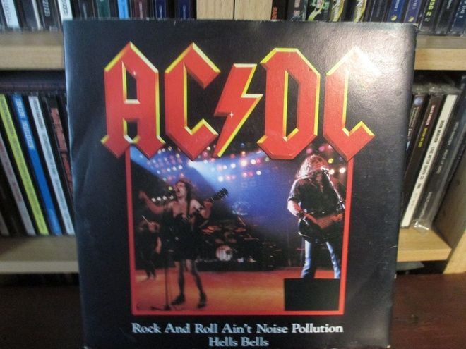 AC/DC:ROCK AND ROLL AIN'T NOISE POLLUTION /HELLS BELLS  7"