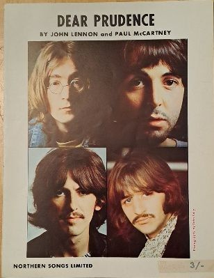Beatles Dear prudence nuottivihko 4 sivua 1968