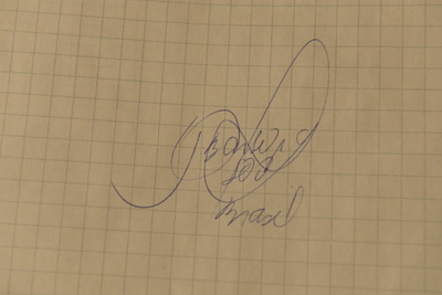 José Luíz Barbosa nimikirjoitus paperilla
