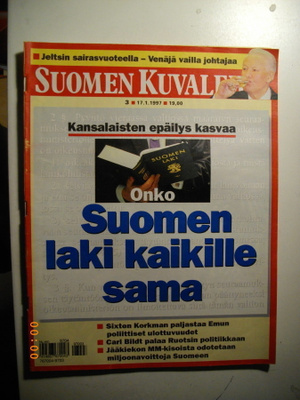 Suomen Kuvalehti Nro 3/1997. (13.3)