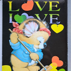 Love-kortti, nalle lakaisee sydämiä, kulkematon - pikkukuva 1