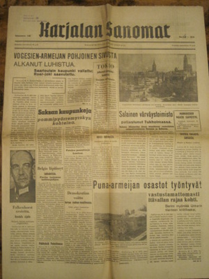 Sanomalehti: Karjalan Sanomat 30.11.1944