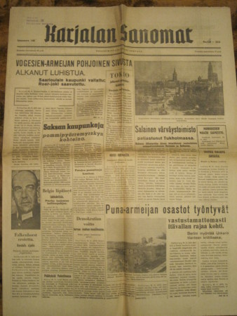 Sanomalehti: Karjalan Sanomat 30.11.1944