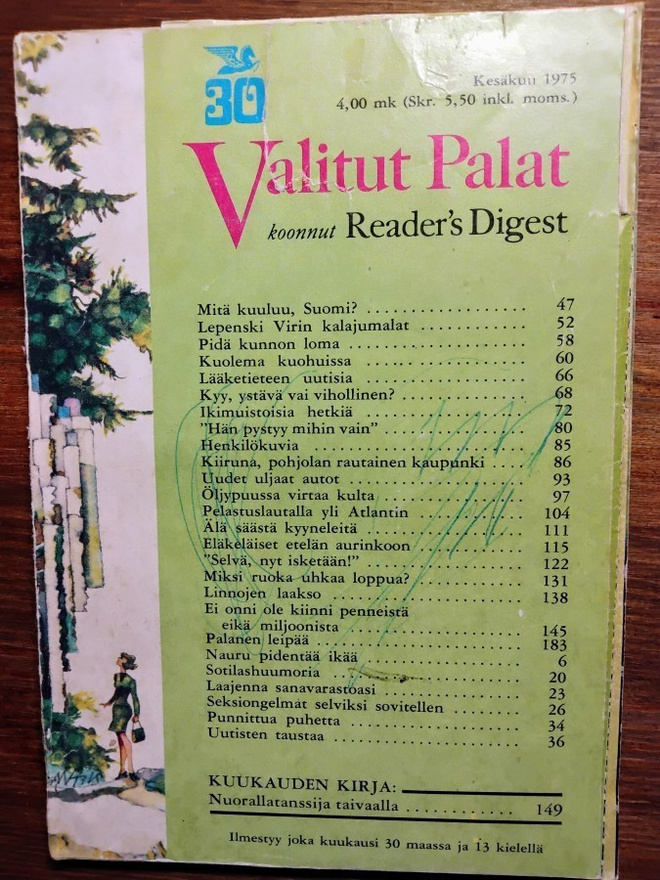 Valitut palat -lehti kesäkuu 1975