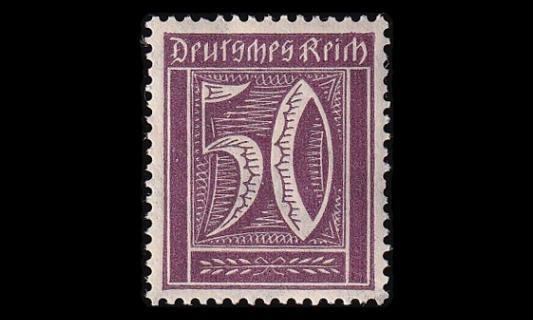 Reich 183 ** Käyttösarja 50 Pf Wz2 (1921)