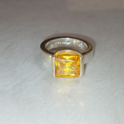 Citrine kivi Hopea sormus MEXICO 925 - pikkukuva 1