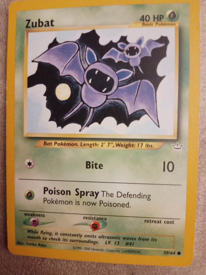 Zubat 59/64 Neo Revelation card