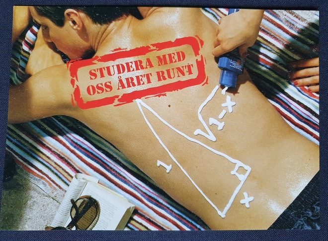 Ruotsalainen kortti STUDERA MED OSS ÅRET RUNT