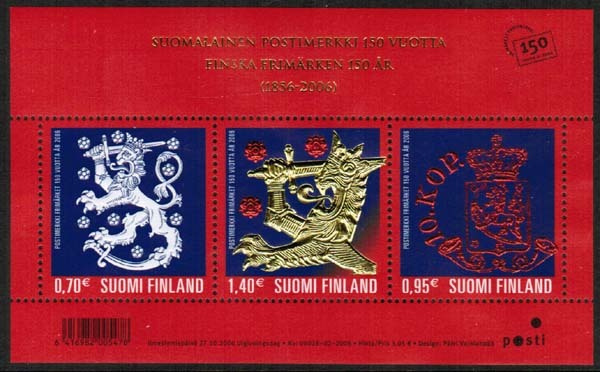 2006 Postimerkin juhla, postituore pienoisarkki.