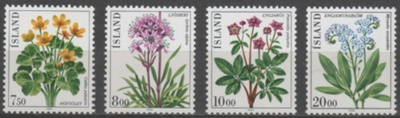 (S0368) ICELAND, 1983 (Flowers. 1st issue). Mi ## 592-595