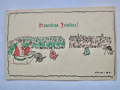 VANHA Postikortti Matti Waren 1920