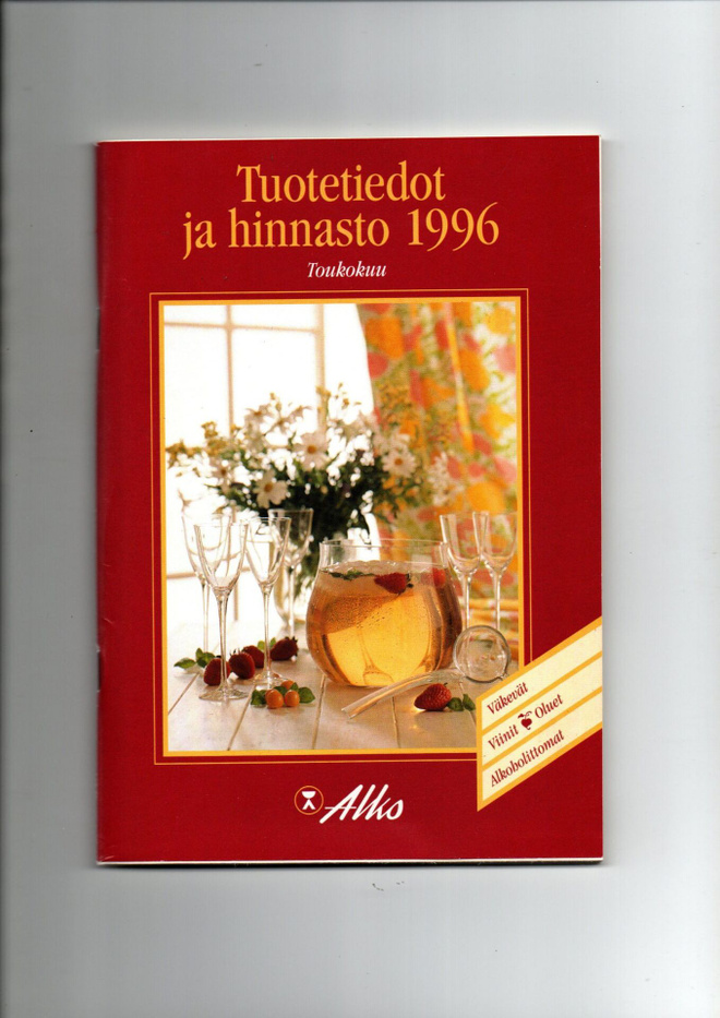 ALKO TUOTETIEDOT ja hinnasto 1996 Toukokuu.