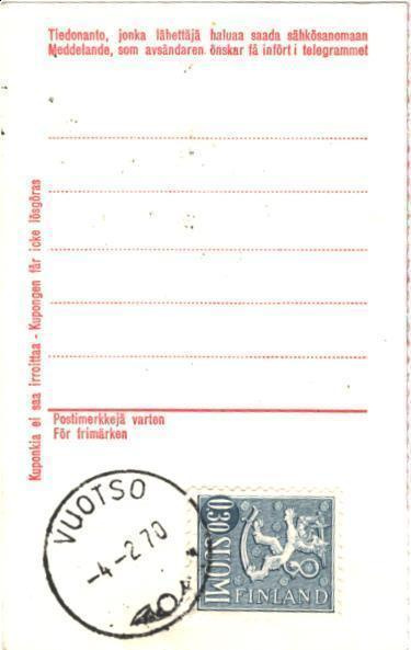 POSTILÄHETYS VUOTSO TIEDONANTO