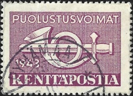 1943 KP 3 Suuri  Violetti  leimattu  LaPe KP 3