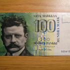 100 markkaa 1986 Litt. A - pikkukuva 1