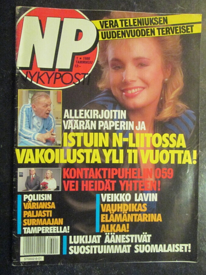 NYKYPOSTI LEHTI 1 / 1986 SISÄLLYSLUETTELO KUVA 2