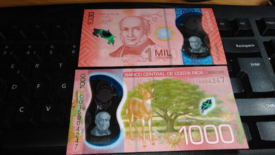 Costa Rica 1000 pesos 2019 UNC Polymer