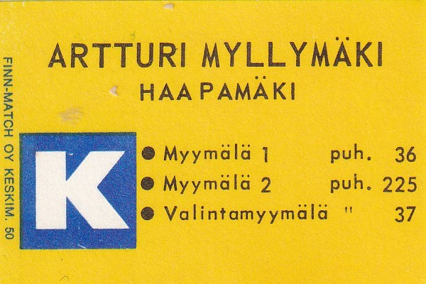 Haapamäki,  Artturi Myllymäki    b584