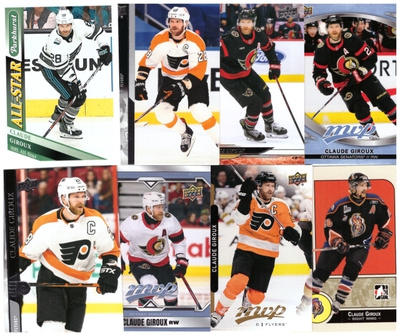 8 x CLAUDE GIROUX Flyers, Senators