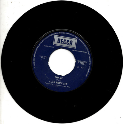 THE ALAN PRICE SET: Shame / Don't Do That Again 7"