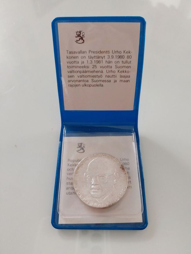 50 mk hopearaha 1981 (Kekkonen 80 v.)