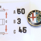 Alfa Romeo vannekeskiöt – Kulta-Vakio – 50mm (4kpl sarja) - pikkukuva 4