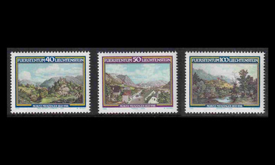 Liechtenstein 806-8 ** Taidemaalari Moritz Menzinger (1982)