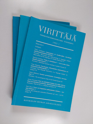 Virittäjä vuosikerta 1992 (nrot 1-4)