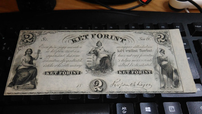 Hungary Unkari 2 Forint 1852 P142 UNC
