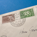Postilähetyskuori ja merkit XV OLYMPIA HELSINKI 1952 - pikkukuva 4