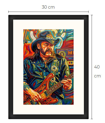 Uusi Lemmy Motörhead art print 30 cm x 40 cm