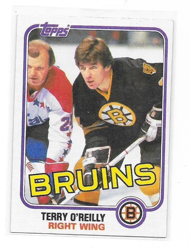 1981-82 Topps #71 Terry O`Reilly Boston Bruins gooni