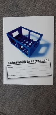 Lähettäkää lisää juomaa! vanha mainoskortti, Amerpap