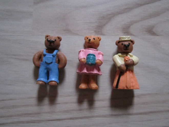 Kellogg´s muovifiguuri, Nalle/karhu, 3 kpl
