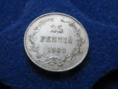 25 penniä 1909