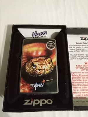 Zippo Mazzi Snake Uusi ja Aito