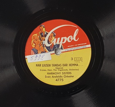 Savikiekko 1953 - Harmony Sisters - Cupol 4775