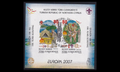 Turkki Kypros 659-60BL26B o Europa partio hammastamaton (200