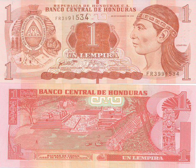 Honduras 1 Lempira P96 #253