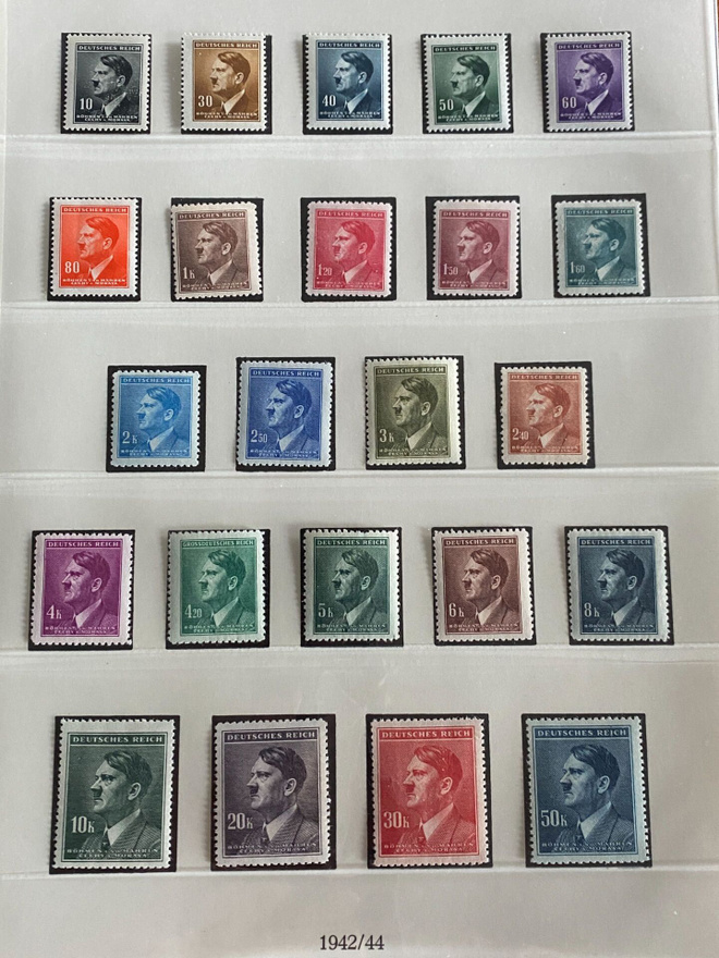 BÖHMEN MÄHREN 1942-1944 ADOLF HITLER YLEISMERKIT**