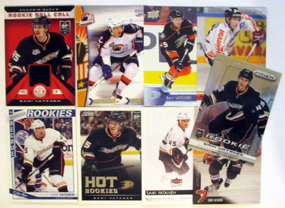 SAMI VATANEN x 9 korttia, sis. rookie jersey kortin, katso