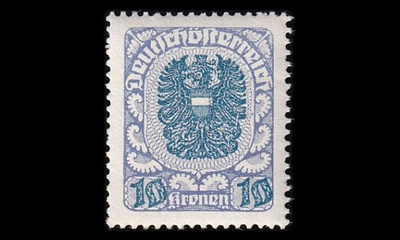 Itävalta 320xa ** Vaakuna 10 Kr violetinsin. (1920)