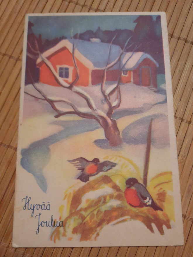 Olavi Vikainen, punatulkut lyhteellä ,nyrkkiposti