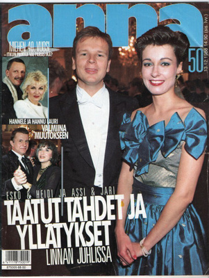 Anna n:o 50 1988 Linnan juhlat. Eva-Riitta & Matti. Hannele