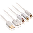 Profigold Apple Telakka - USB A uros + 3xRCA uros, 1m *UUSI* - pikkukuva 2