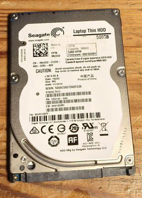500GB 2,5" kiintolevy