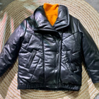 ASOS DESIGN musta talvitakki toppatakki keino nahka 38(40) - pikkukuva 1